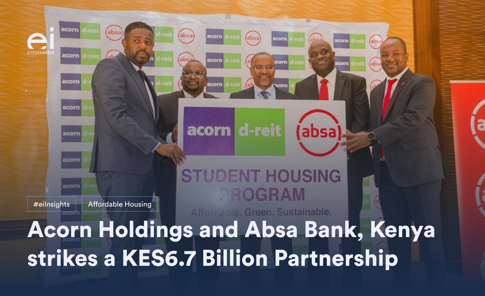 Acorn Holdings and Absa Bank, Kenya strikes a KES6.7 Billion Partnership